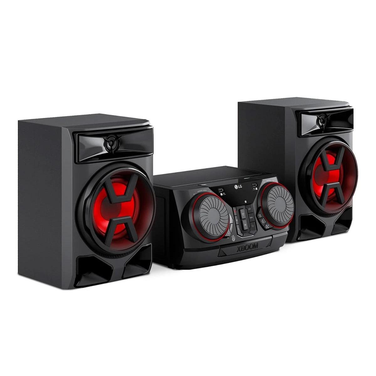 LG - Sistema Hifi CK43N de 300W con Bluetooth y WiFi, doble altavoz integrado, Party Link y dos puertos USB 2.0 para streaming sin CD ni cassette, color negro