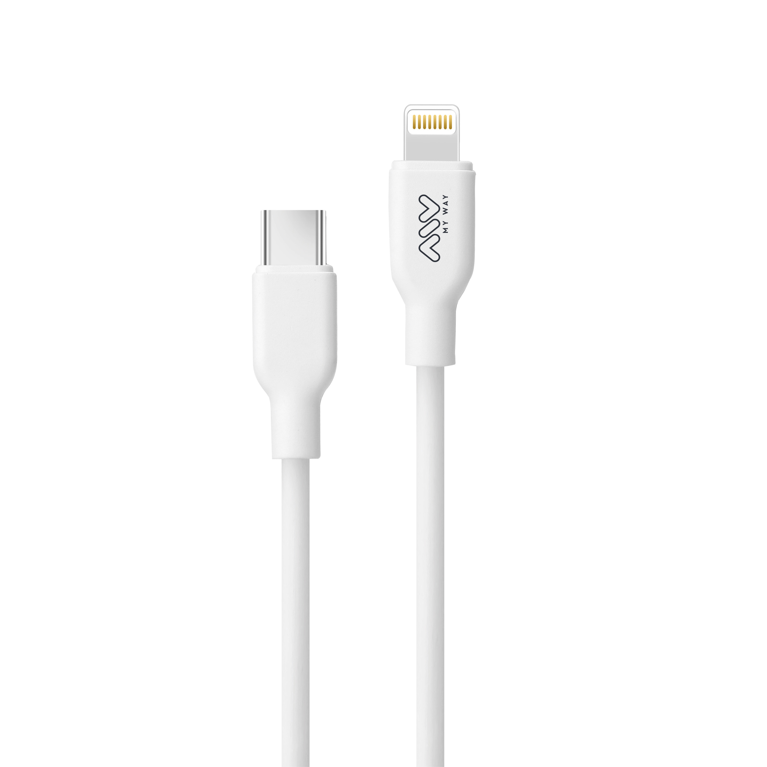 Myway cable tipo c-lightning 20w 1m blanco