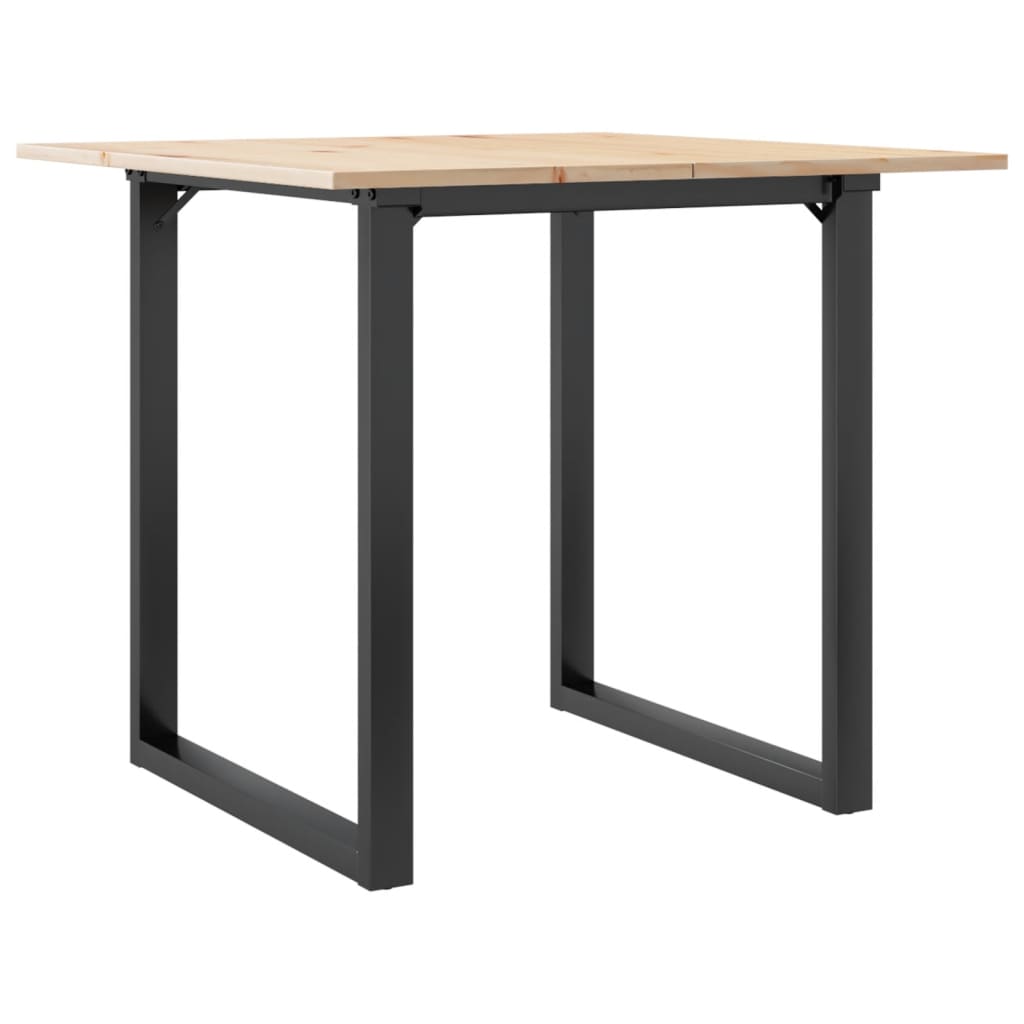 vidaXL Mesa de centro marco O madera maciza pino y acero en dimensiones 100x50x45 cm/100x50x45.5 cm/100x50x75 cm y más | estructura resistente ideal para salón dormitorio o estudio