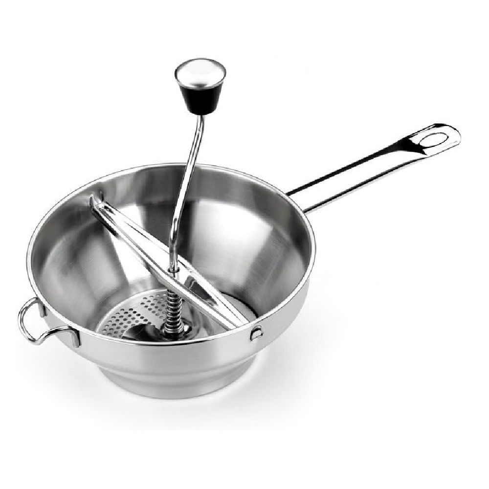 Bra - Pasapuré Profesional, Pasapurés, Acero Inoxidable, Triturar Patatas y Frutas, Utensilio Cocina, Apto Lavavajillas