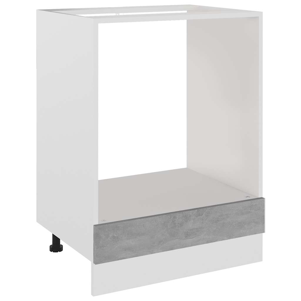 vidaXL Mueble para horno "Riga" gris hormigón 60x46x81,5 cm madera de ingeniería