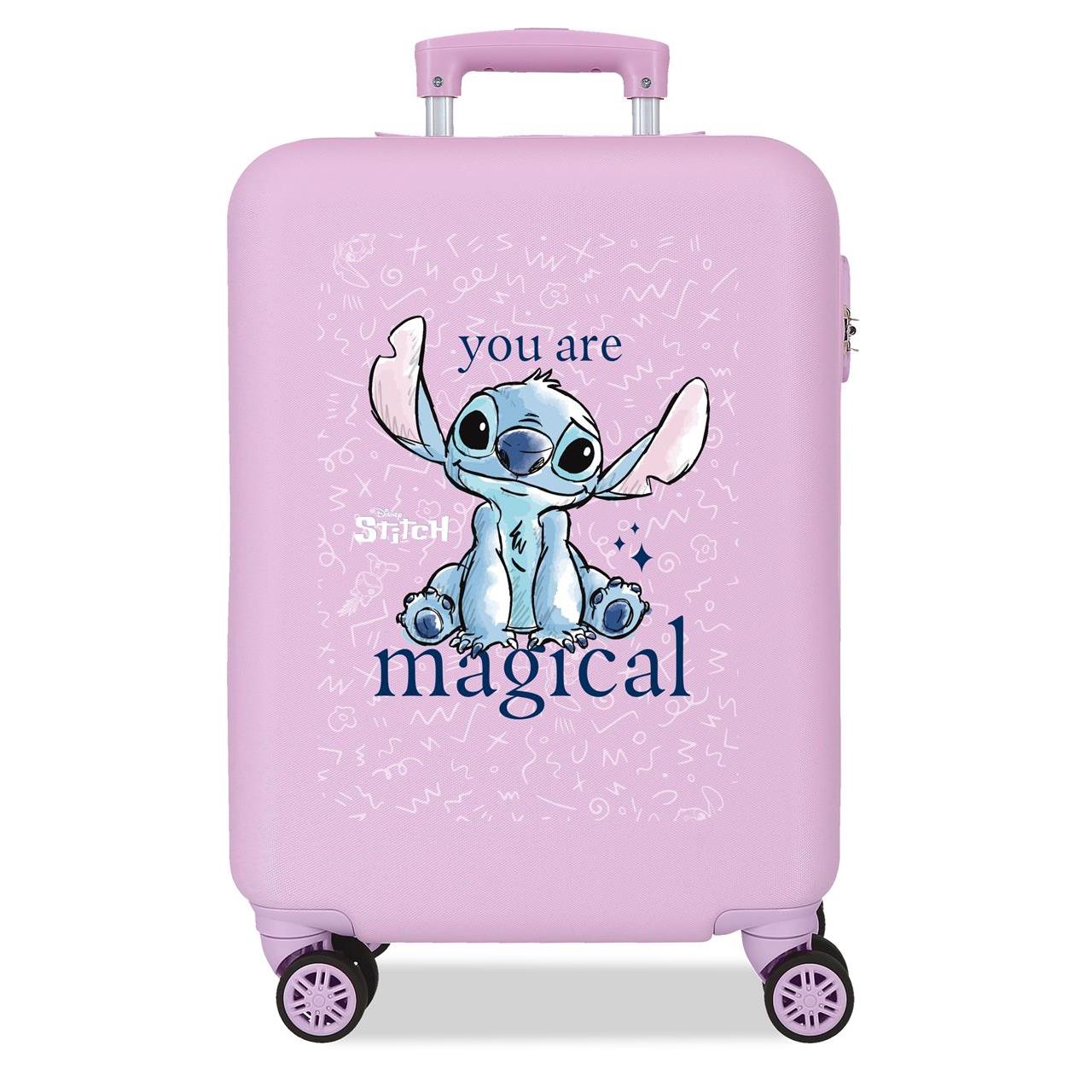 Maleta de cabina Stitch you are magical lila 38x55x20 cm