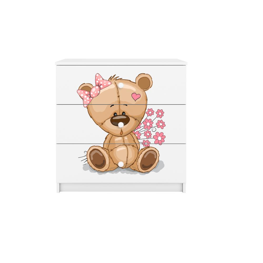 Cómoda Kocot Kids BabyDreams Teddybear Flowers White