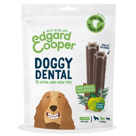 Edgard & Cooper Dental Sticks Manzana y Eucalipto para Perros M - 7 sticks