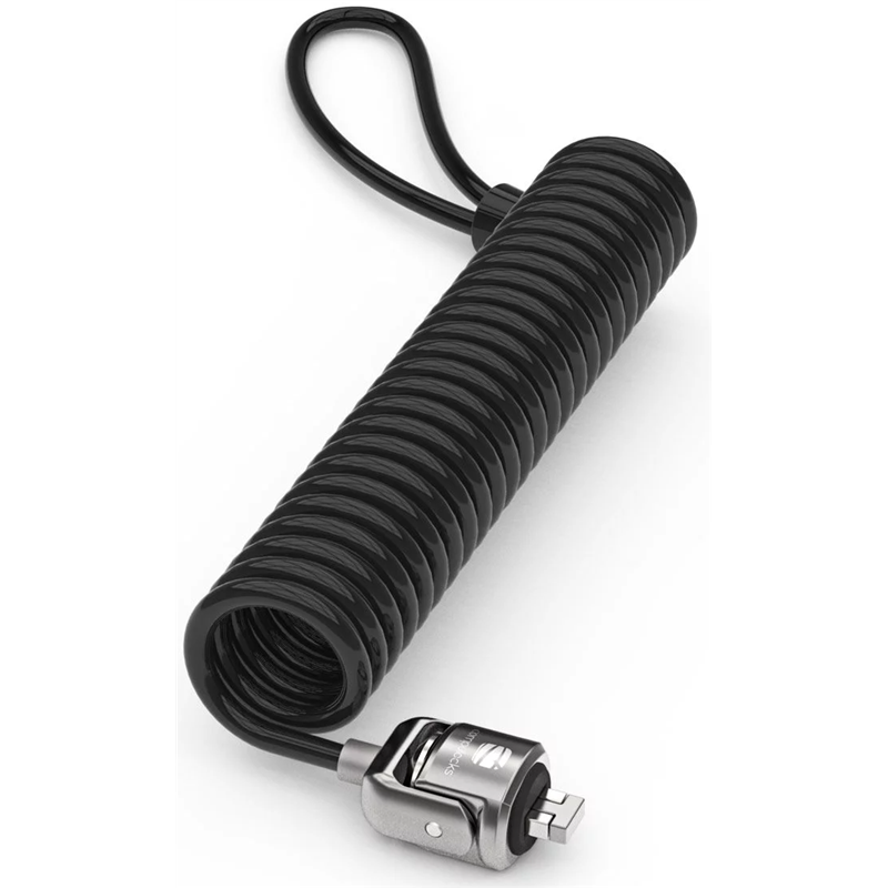 Candado de cable universal en espiral con llave