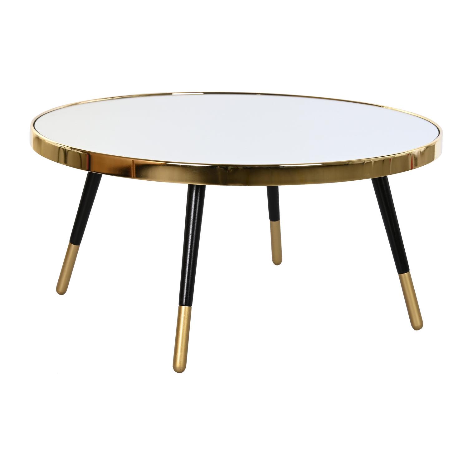 Mesa Centro Acero Espejo 82,5X82,5X40 Dorado - Fijalo - El mejor complemento para tu hogar.