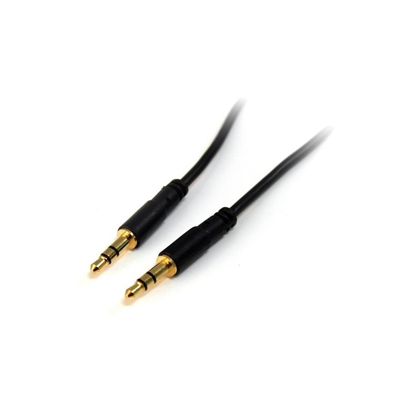 StarTech.com - Cable de Audio Estéreo de 3,5mm Delgado de 1,8m - Cable de Audio Minijack Macho a Macho para Smartphone, Tablet o MU6MMS