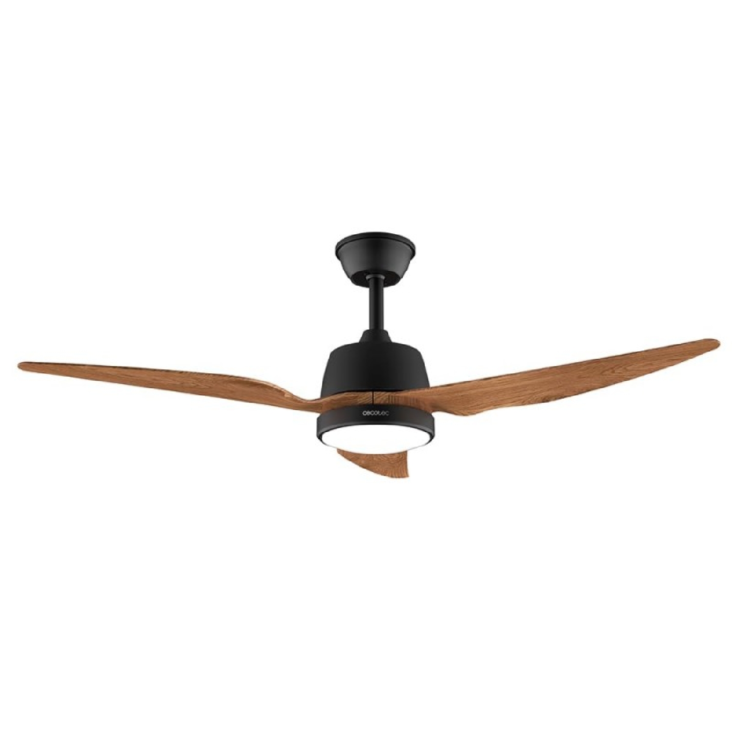 Cecotec Ventilador de Techo con Luz EnergySilence Aero 5250 BlackWood. 62W, Motor de Cobre, 3 Aspas, Diámetro 48", Luz LED 18W