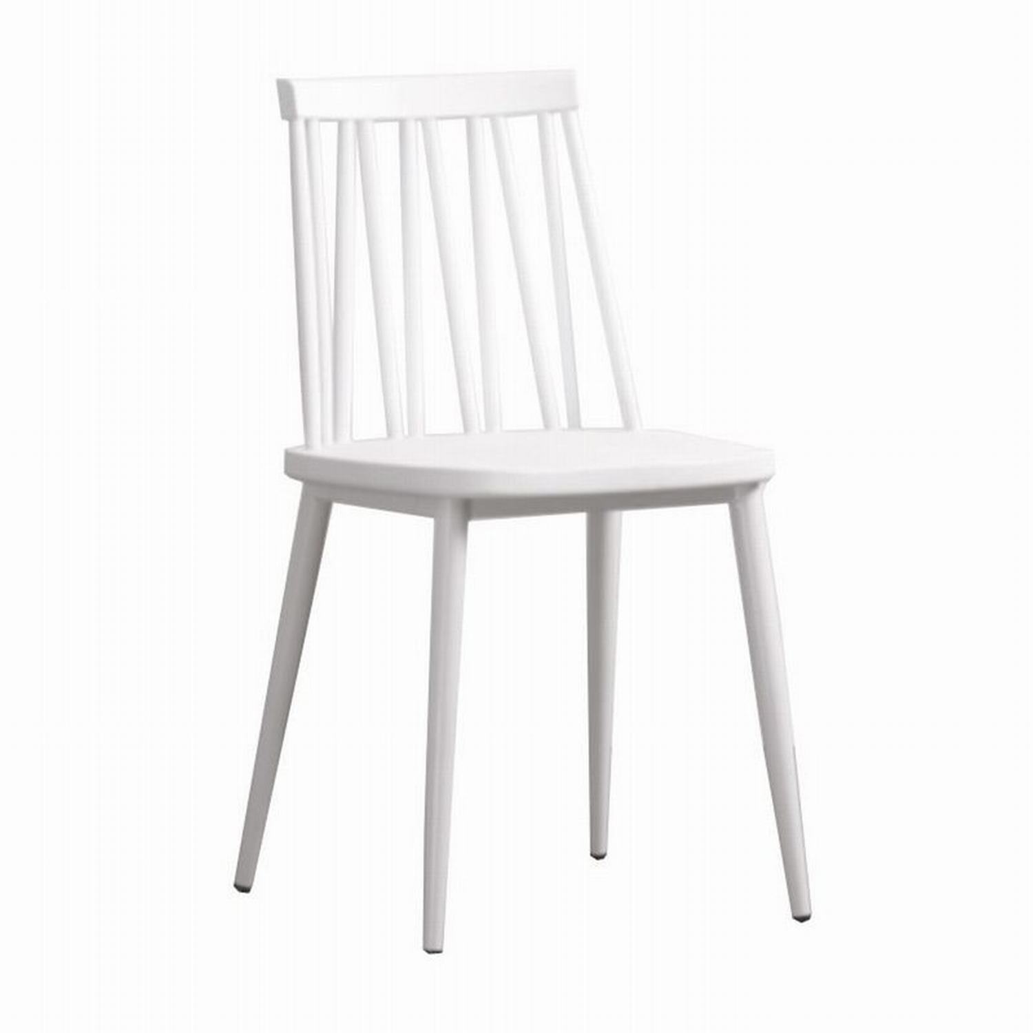 Gerimport - Set 2 Sillas Blancas para Eventos Diseño Skien Kendall 81x46x43cm