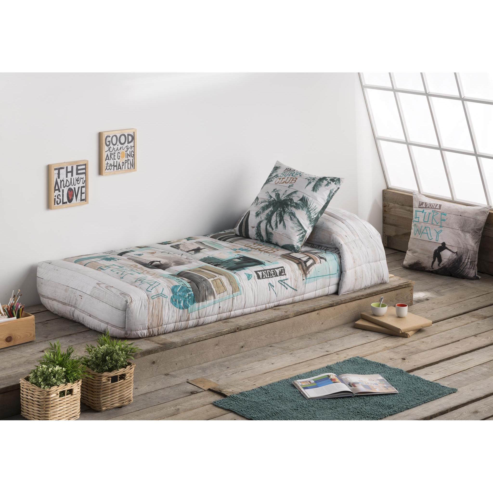JVR - Edredón Ajustable modelo SURF - Tejido 100% Algodón - Estampado digital - Cama 80/90/105/135/150 - Fabricado en España