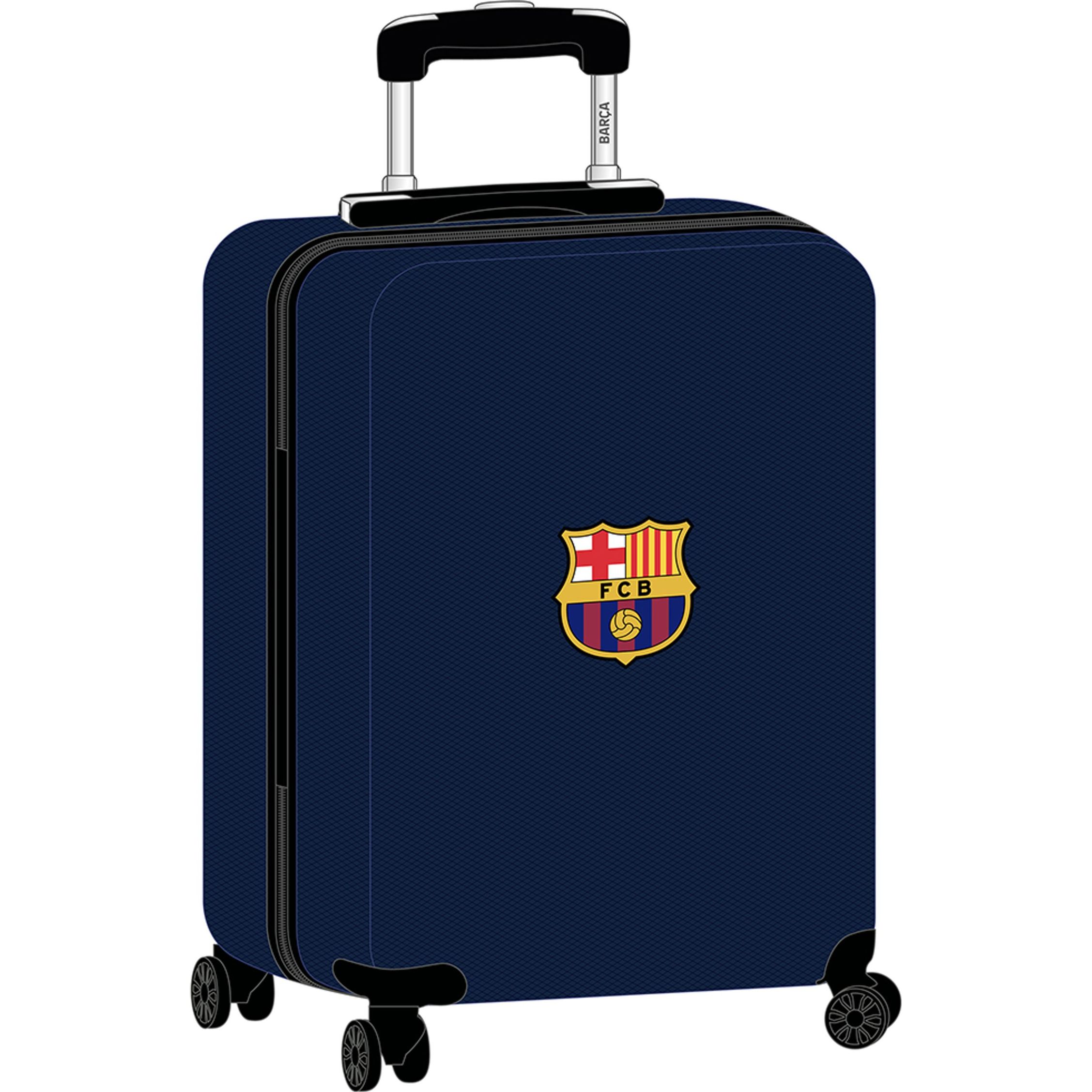 Safta - Maleta de Cabina F.C. Barcelona Medidas Maleta 55x34,5cm - Maleta de Cabina F.C. Barcelona Ligera, Resistente para Equipaje de Mano