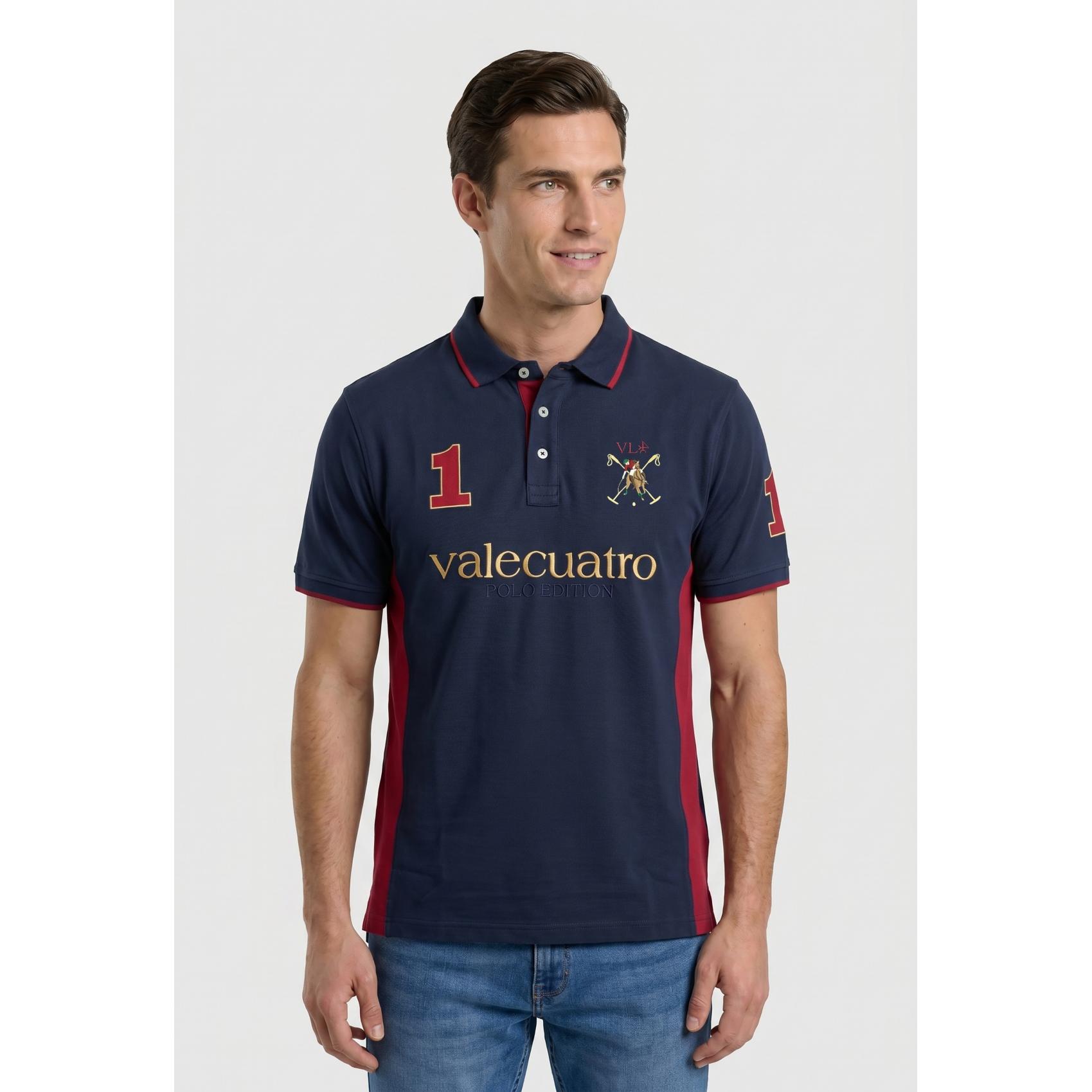 Polo Valecuatro modelo Edition bordado azul marino