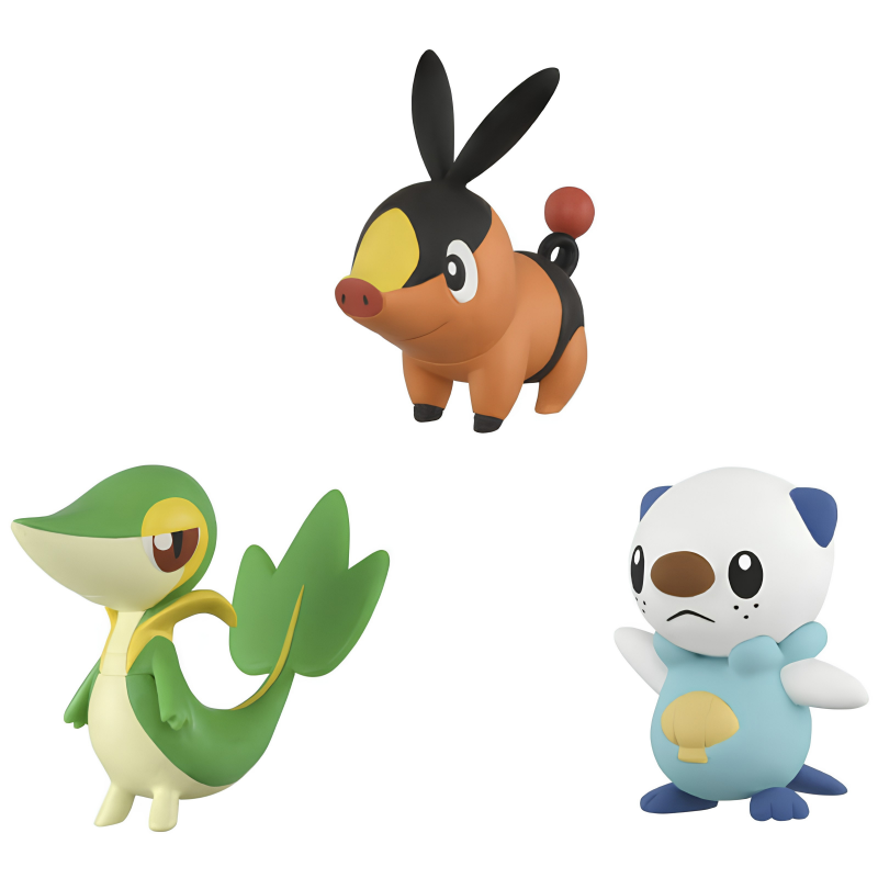 Set de Figuras de los 3 Iniciales de Teselia Pokemon 30th Anniversary (Importacion Japonesa) - Nuevo precintado