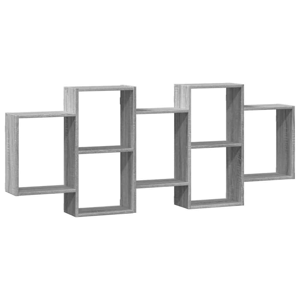 vidaXL Estantería de pared madera de ingeniería 159x18x65 cm Multicolor