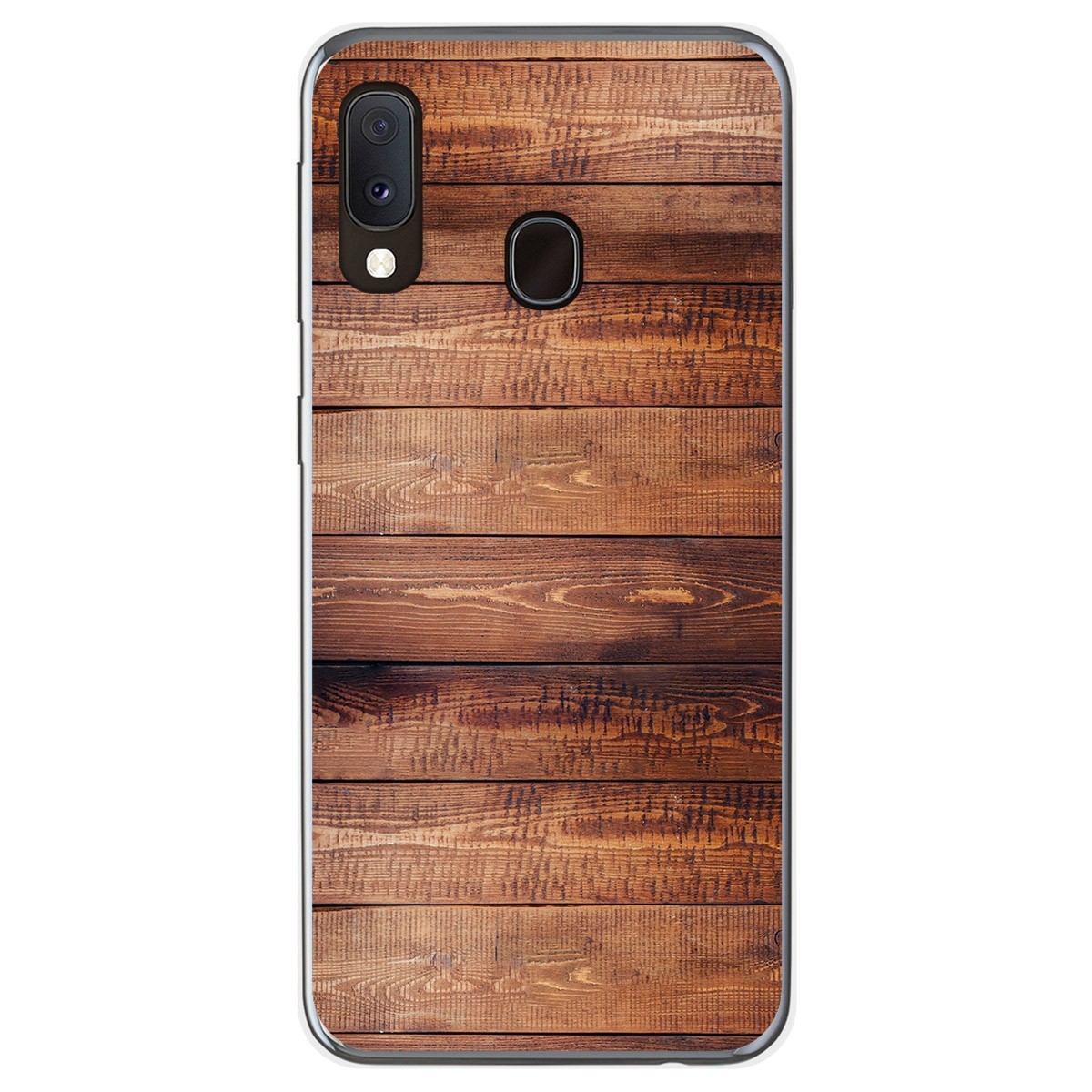 Tumundosmartphone Funda Gel Tpu para Samsung Galaxy A20e 5.8 diseño Madera 02 Dibujos