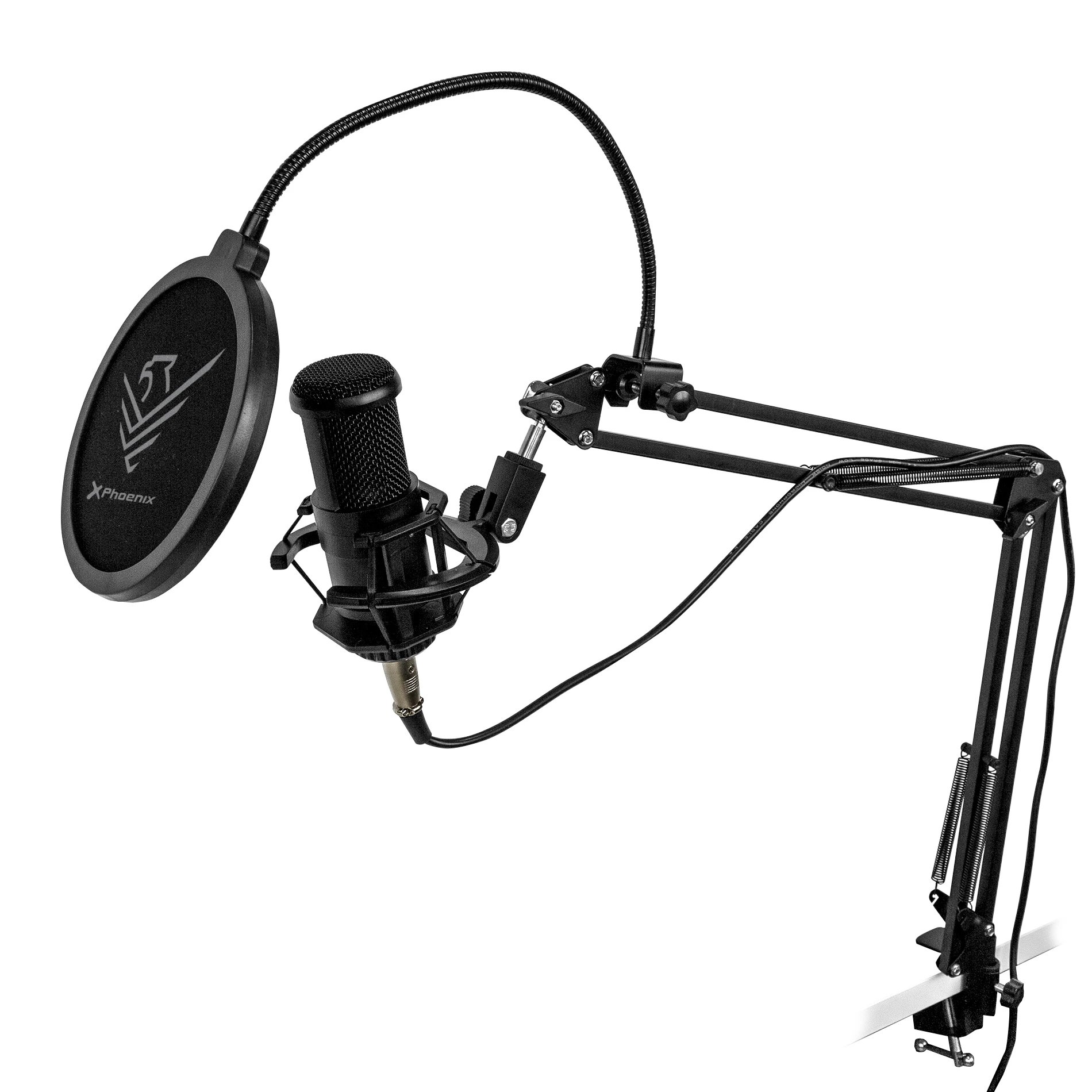 Micrófono con Cable USB PHOENIX TECHNOLOGIES PHSTREAMCAST-PRO | Omnidireccional, cardioide, 20 Hz - 16 kHz