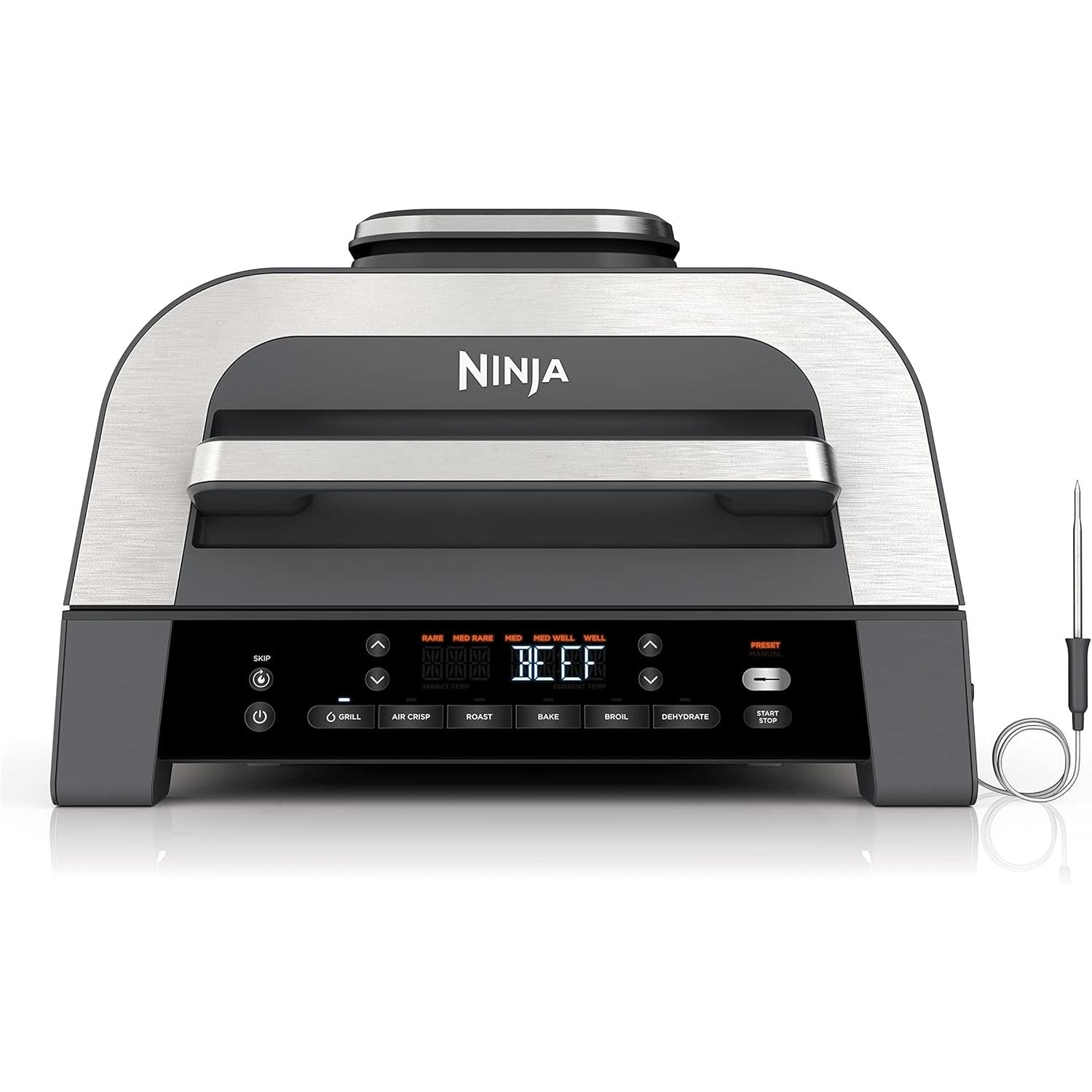 Ninja DG551EU freidora Sencillo 3,8 L Independiente 1760 W Freidora de aire caliente Negro, Plata