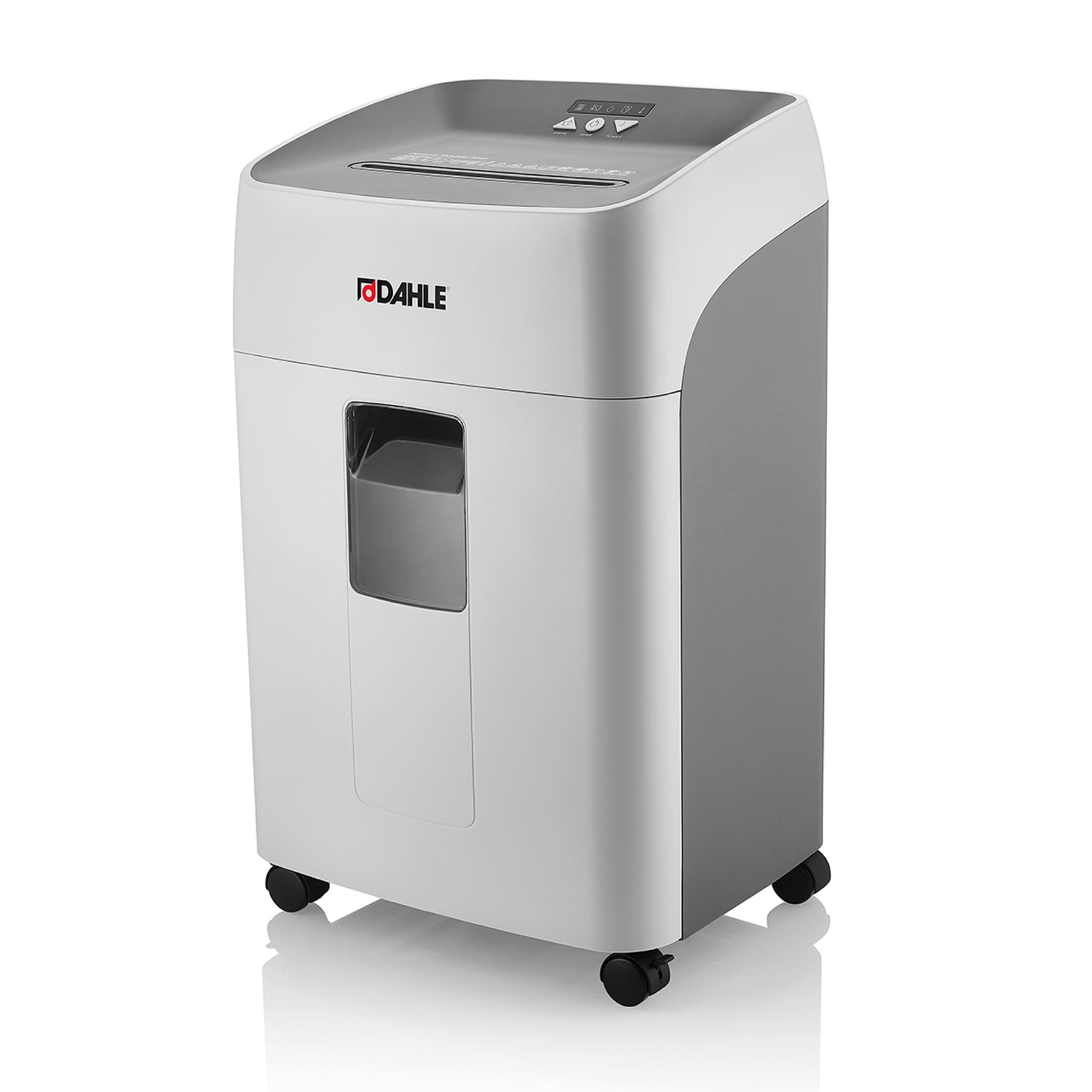 Dahle Deskside 404P - Trituradora de Papel (40 L, Nivel de Seguridad P-4, Resistente Laminado de Acero, sin Aceite ni Mantenimiento, 19-21 Hojas)