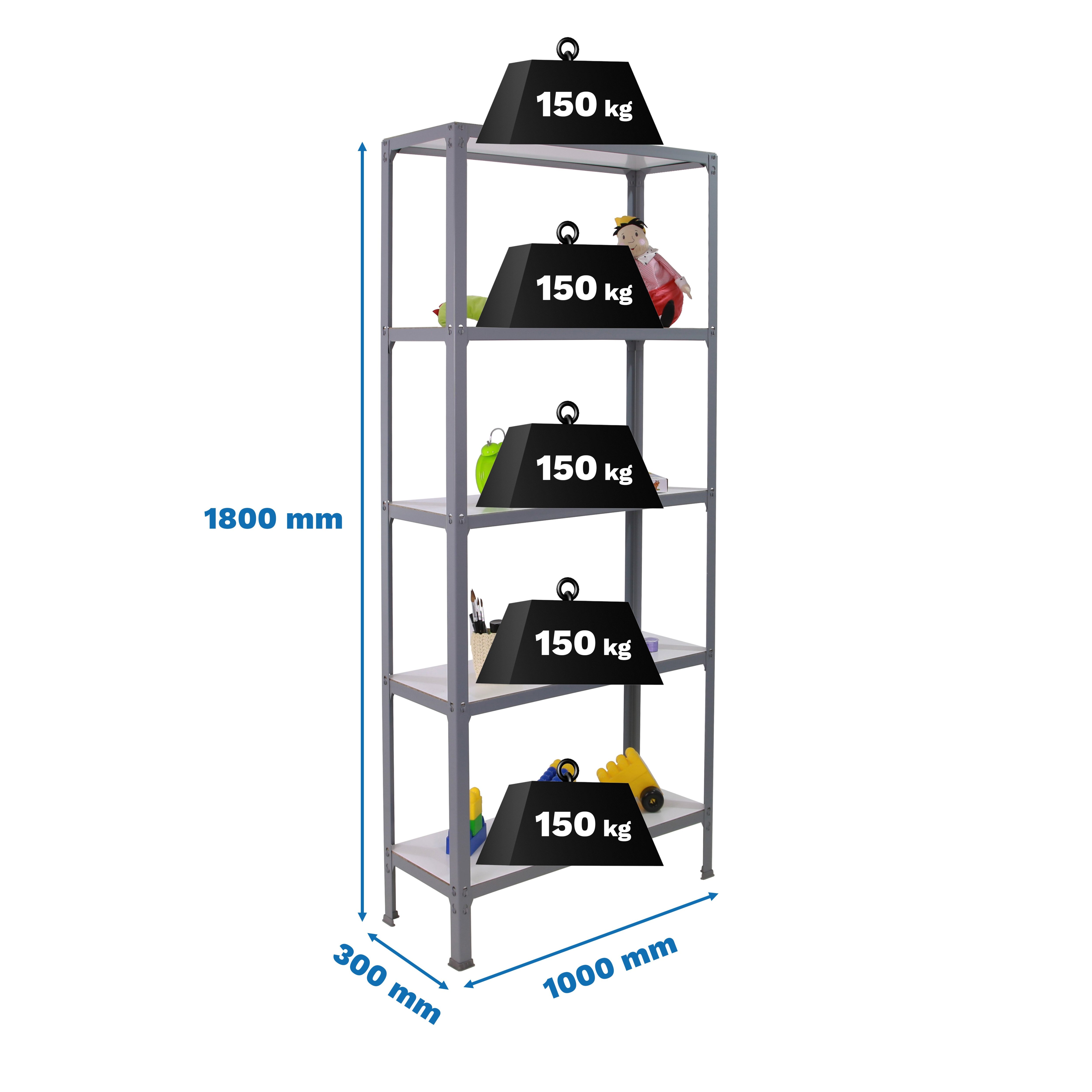 Estantería SIMONRACK Simonhome click wood plus 5/300 gris/blanco