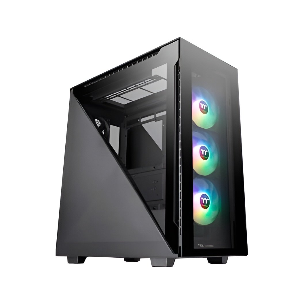 Thermaltake Torre ATX Divider 500 TG ARGB Negro Cristal Templado Ventilación ARGB