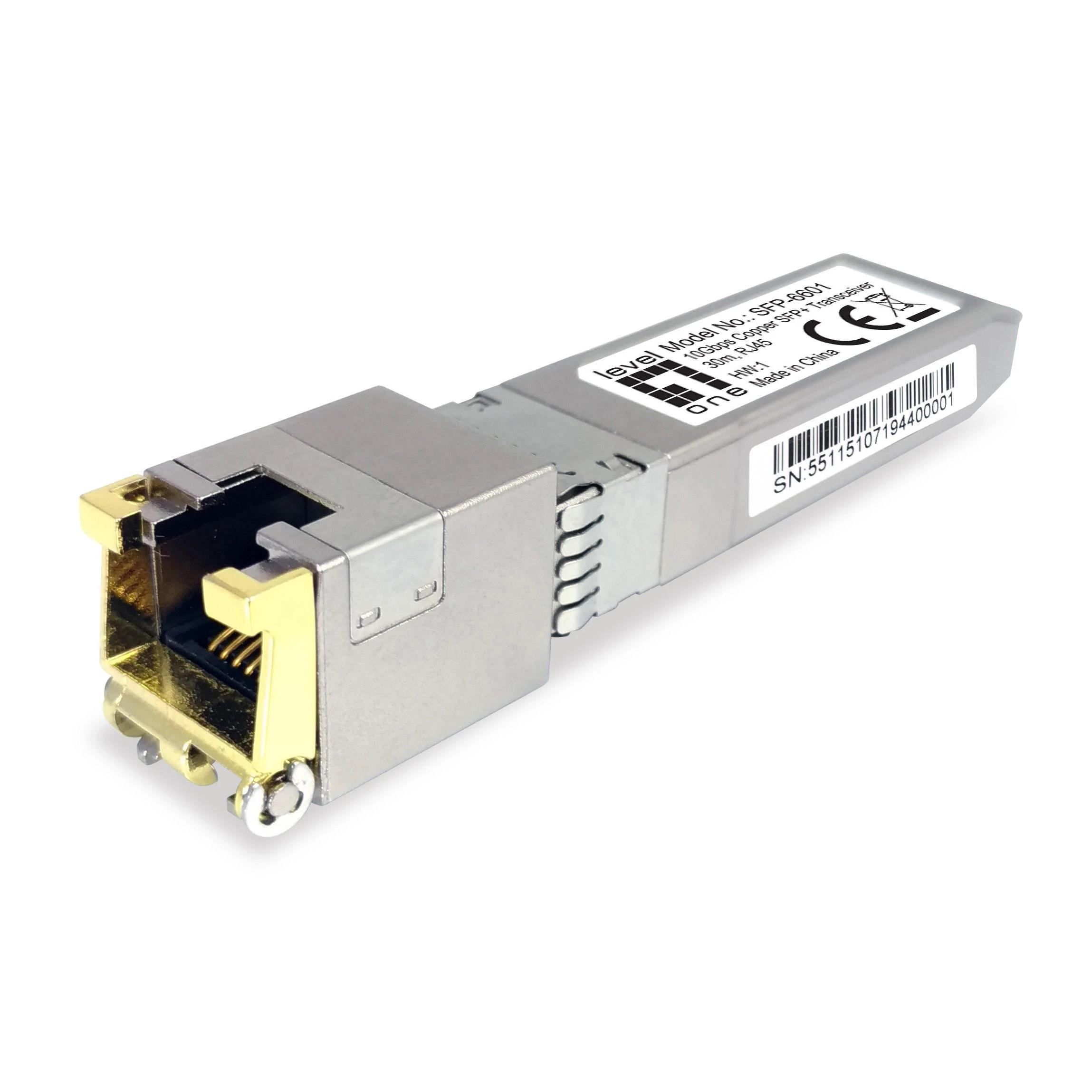 HUB Switch puertos RJ45 LEVELONE SFP-6601  | SFP+ (10GBASE), plata