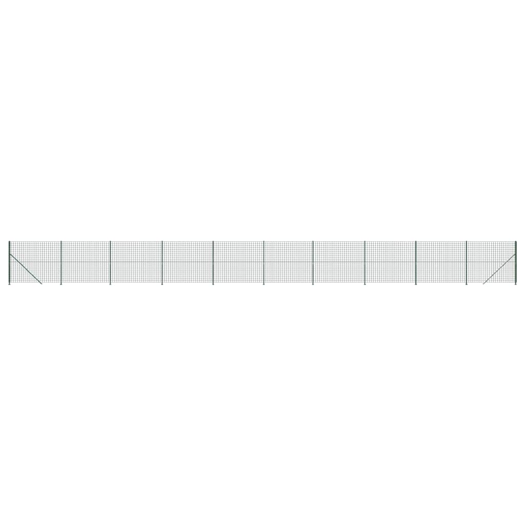 vidaXL Cerca de alambre con brida verde 1,8x25 m