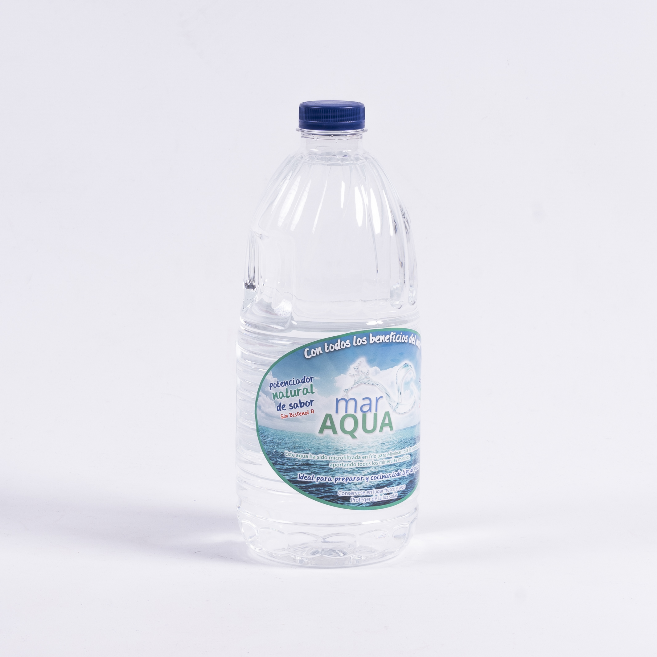AQUA DE MAR BY VIZMARAQUA Agua de Mar Isotónica - Capacidad: 1,5 litros -  Envase PET libre de Bisfenol A y Ftatalos - Listo para beber - Aqua de Mar