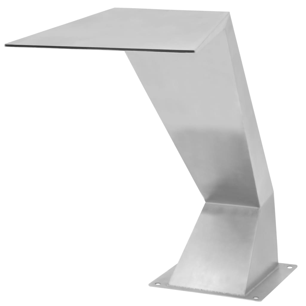 vidaXL Fuente para Piscina de Acero Inoxidable Plateada Decoración Dimensiones 64 x 30 x 52 cm, 50 x 30 x 90 cm