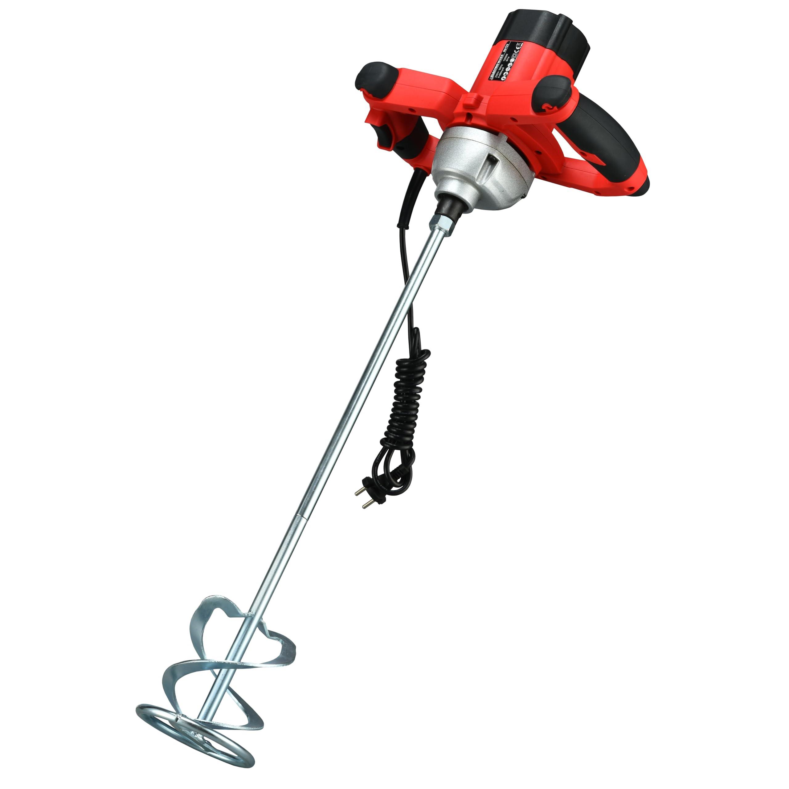 Mezclador de adhesivos RUBIMIX-7 MINIMAX con doble empuñadura ergonómica y varilla M14 Ø120 mm para mortero