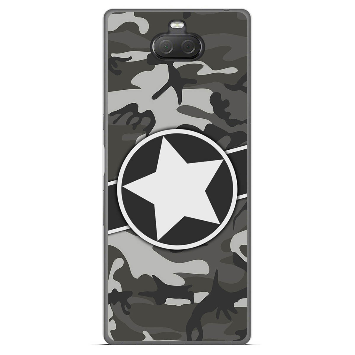 Tumundosmartphone Funda Gel Tpu para Sony Xperia 10 Plus diseño Camuflaje 02 Dibujos