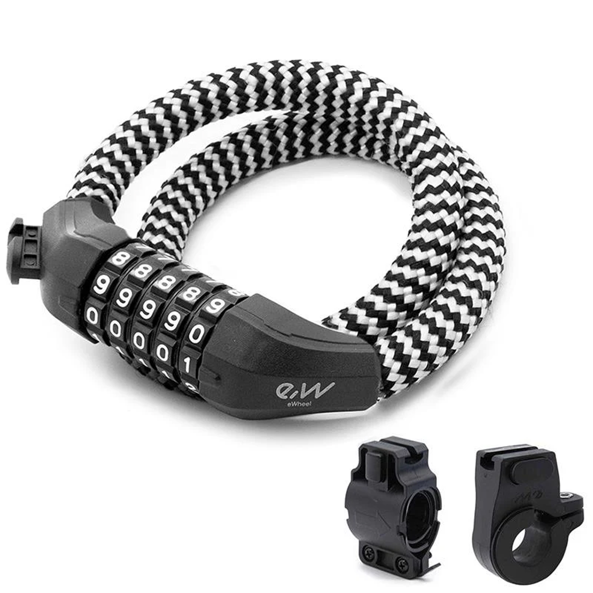 Candado de contraseña EWLK025 funda nylon blanco