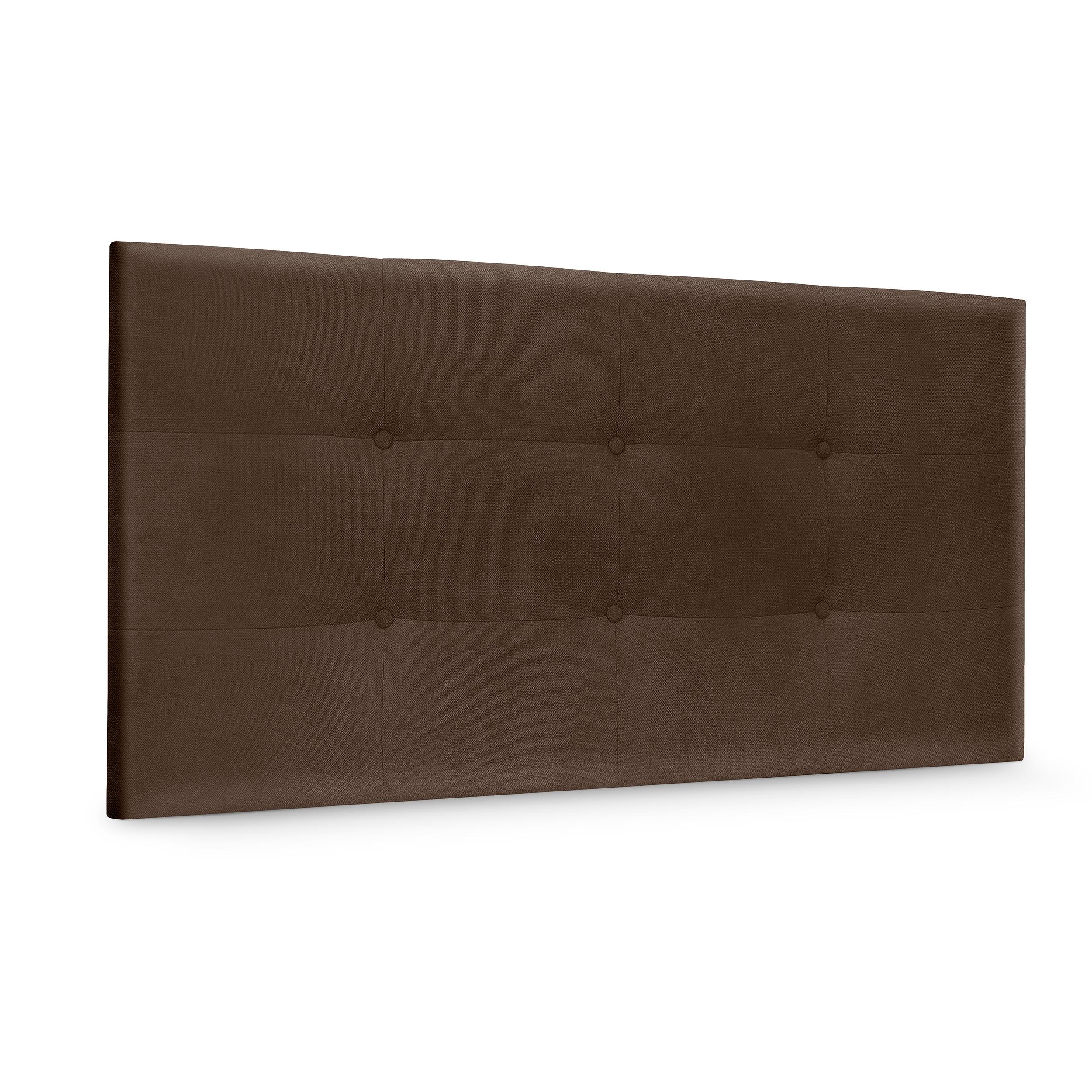 DHOME Cabecero Capitone Tapizado Polipiel o Tela Acualine con 8cm de Grosor Cabezales de Cama Acolchado Capitoné Cabeceros de Cama (Marrón Tela)