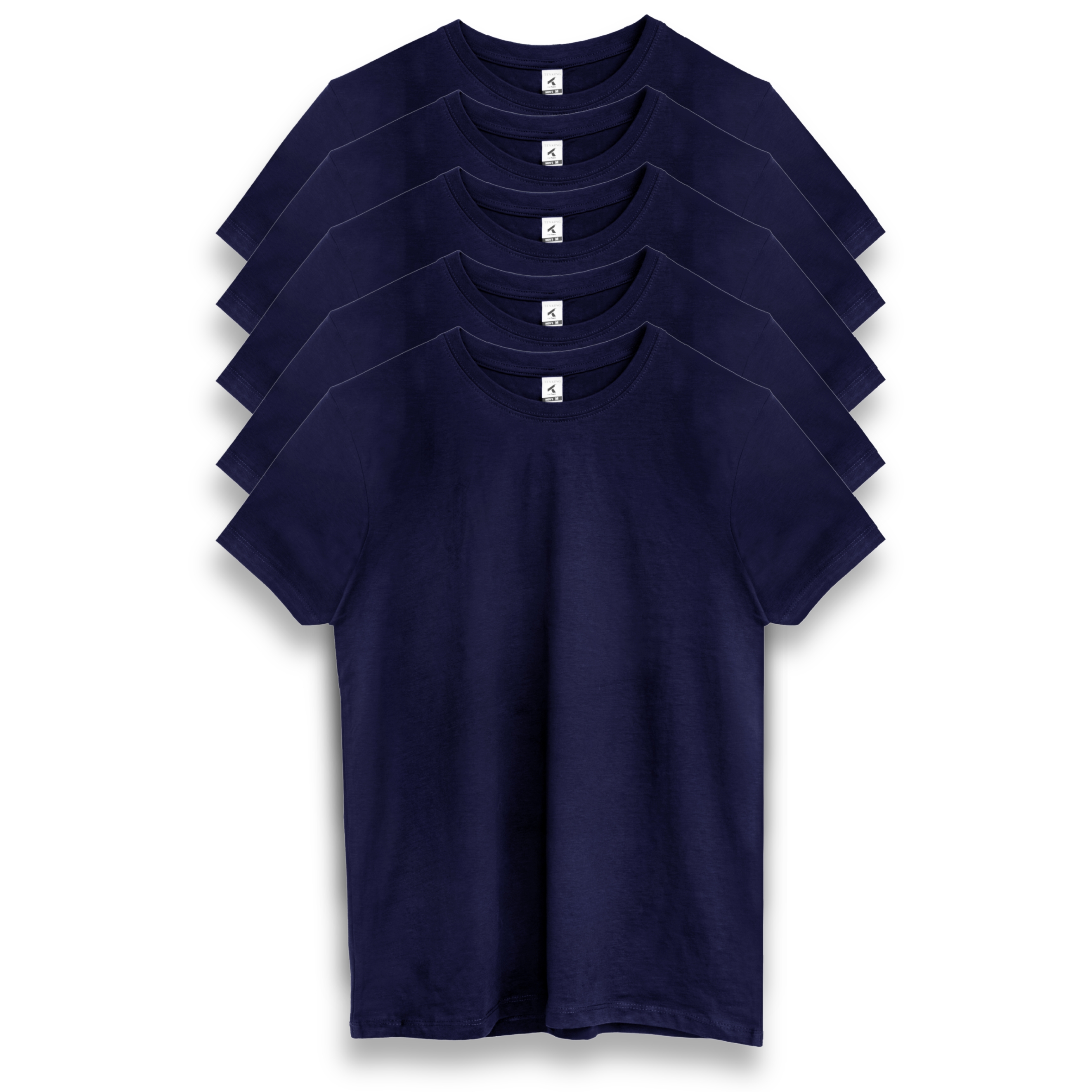 Pack de 6 Camiseta SINTRA 100% algodon 155 g/m2 de TEXKING. Desde talla XS a 2XL un de cada.