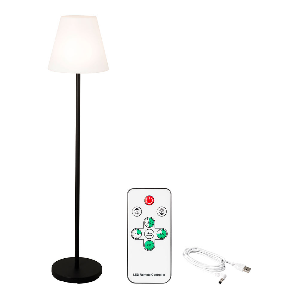 Lámpara de Pie Lumineo Blanco y Negro Exterior E Interior 150cm