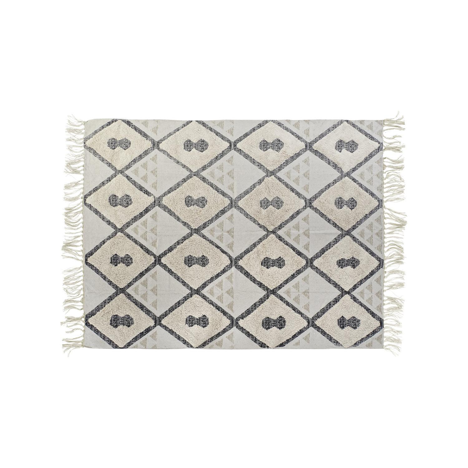 ALFOMBRA ALGODON 120X180X1 1500 GSM ROMBOS BEIGE TX194817
