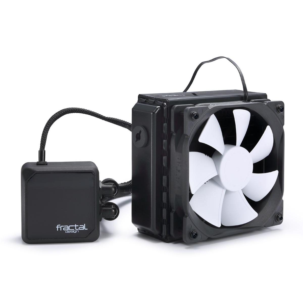 Fractal Design T12 Procesador Sistema de refrigeración líquida todo en uno 12 cm Negro, Blanco