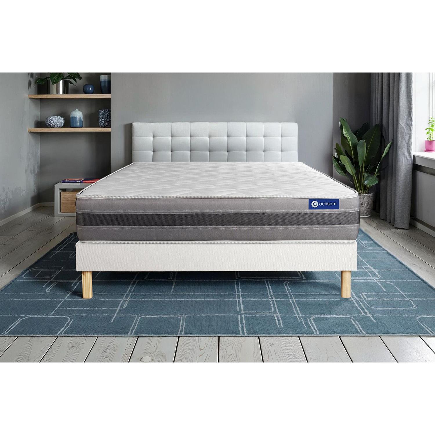 Pack colchón Actilatex relax 120x220cm + Somier multiláminas, Látex y espuma viscoelástica, 5 zonas de confort