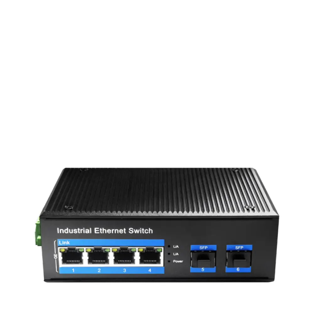 Switch CUDY IG1004S2P Industrial 1000Mbps 4 PoE RJ45 + 2 SFP Full-Duplex -40~80ºC