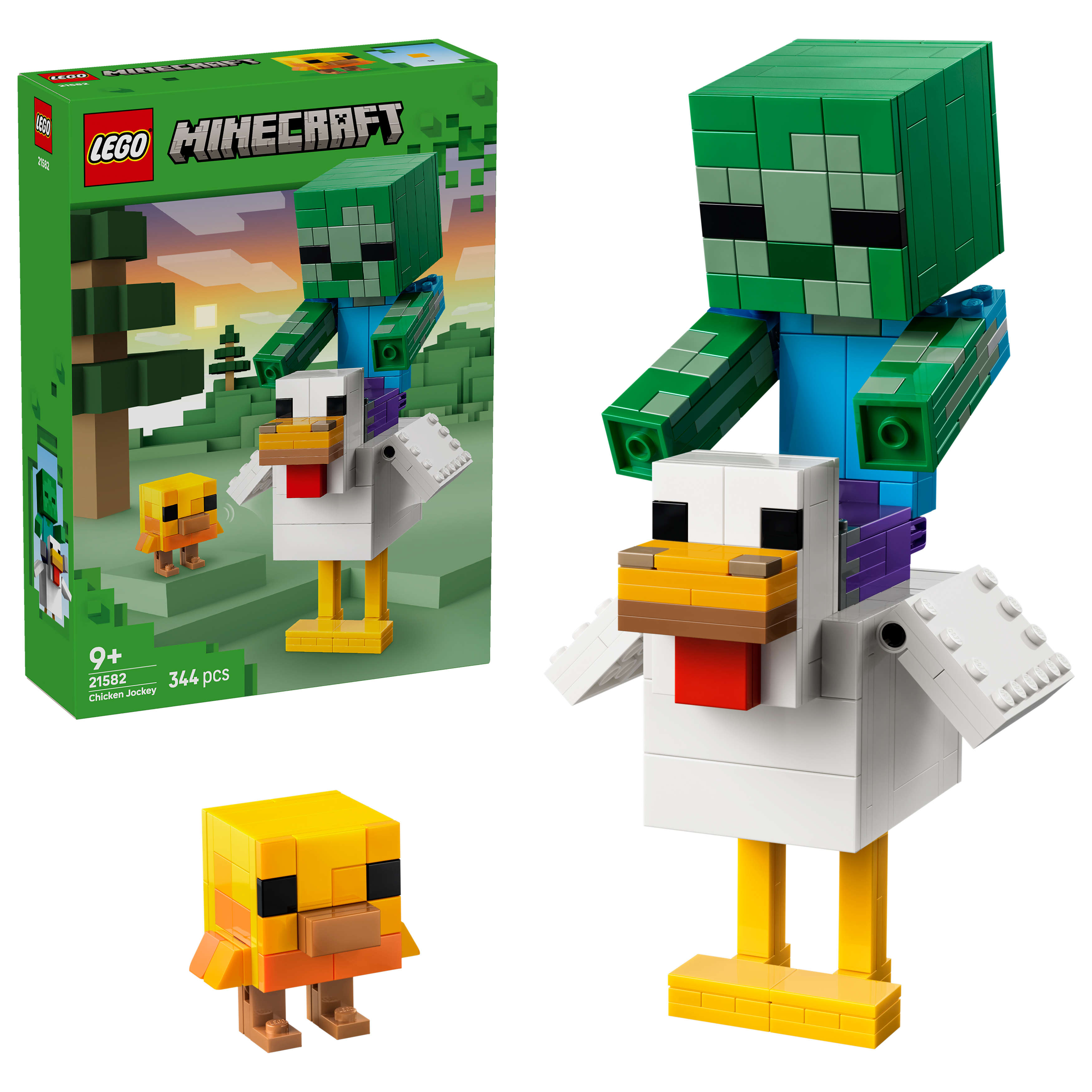 LEGO® 21582 Minecraft® Jinete de Gallina – Set de Construcción – Decoración