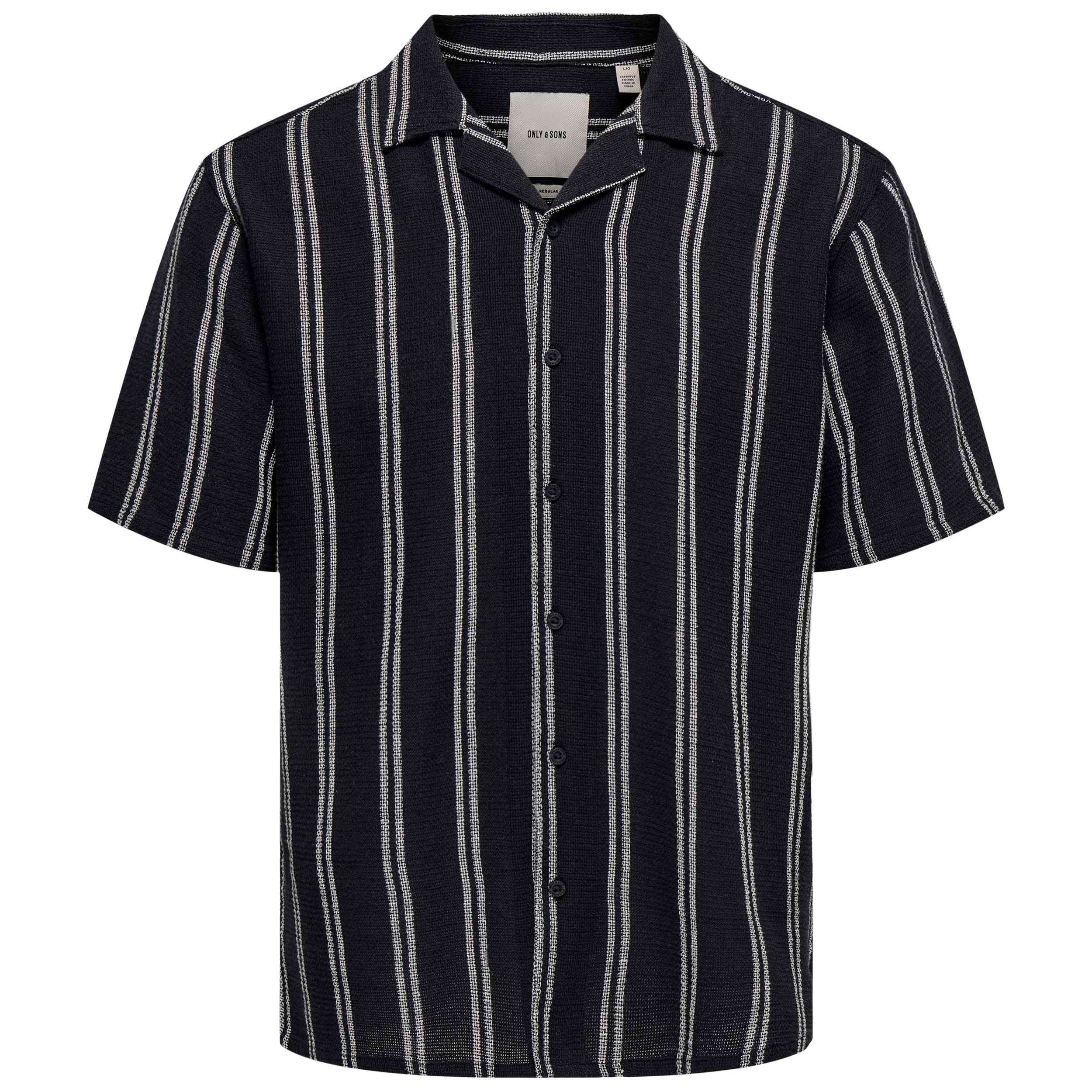 Camisa Only & Sons Onstrev Life Reg Stripe Ss Shirt Noos
