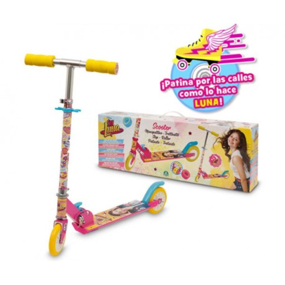 DISNEY - Patinete Soy Luna - Scooter - Plegable y Ajustable - Máximo 50 kg - Sistema de Bloqueo y Seguridad - GIOCHI PREZIOSI