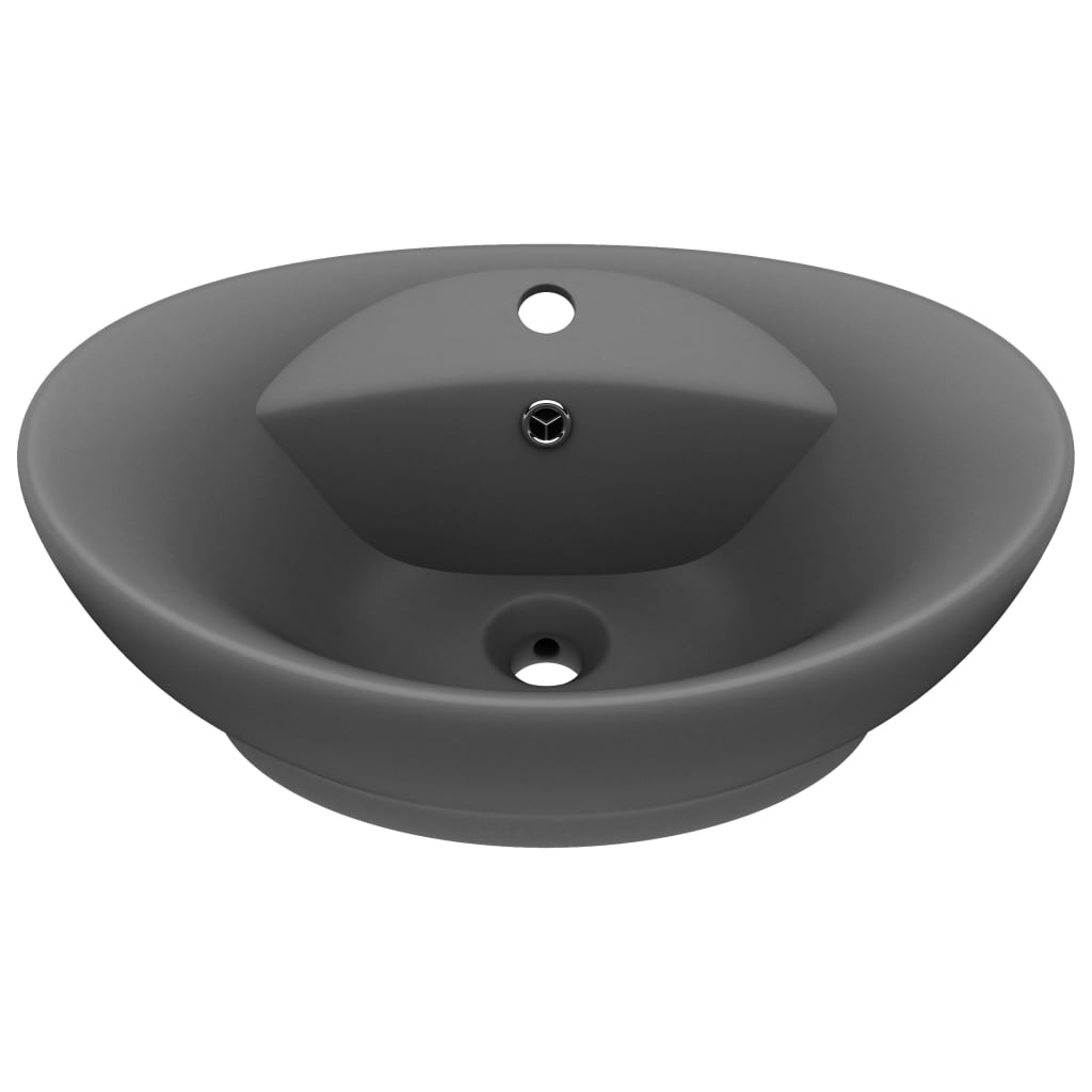 vidaXL Lavabo Lujoso con Rebosadero Cerámica 58,5x39 cm Tocador Multicolor