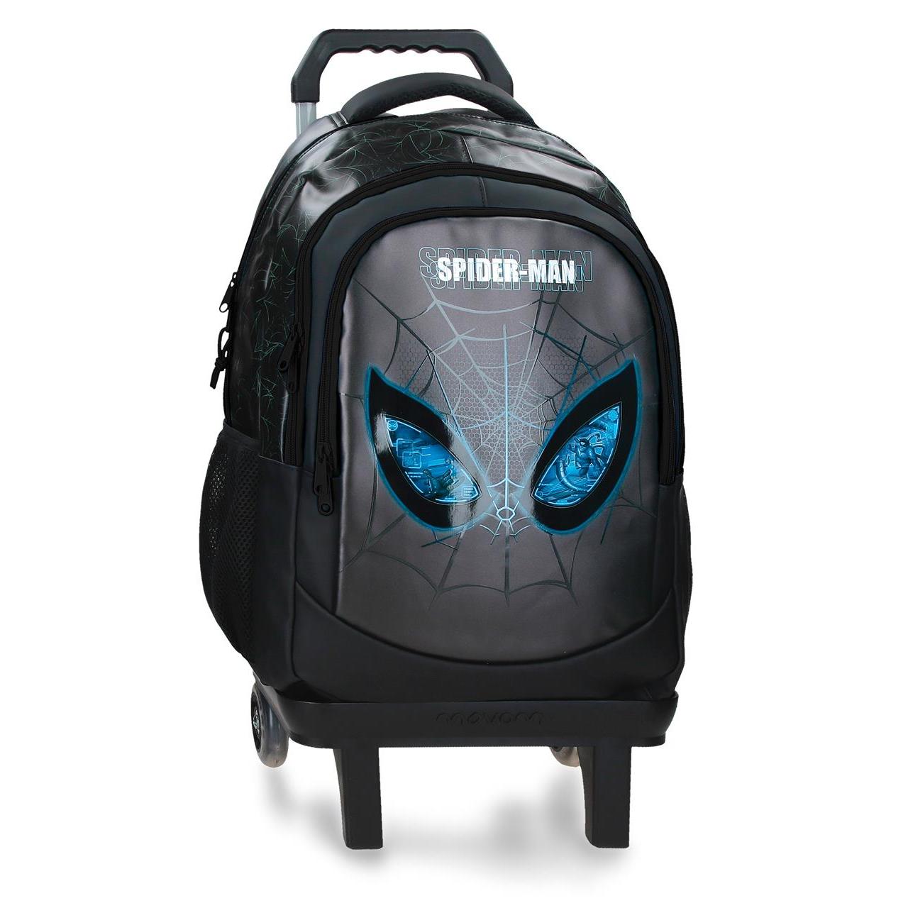 Mochila escolar con carro Marvel Spiderman is watching us negro