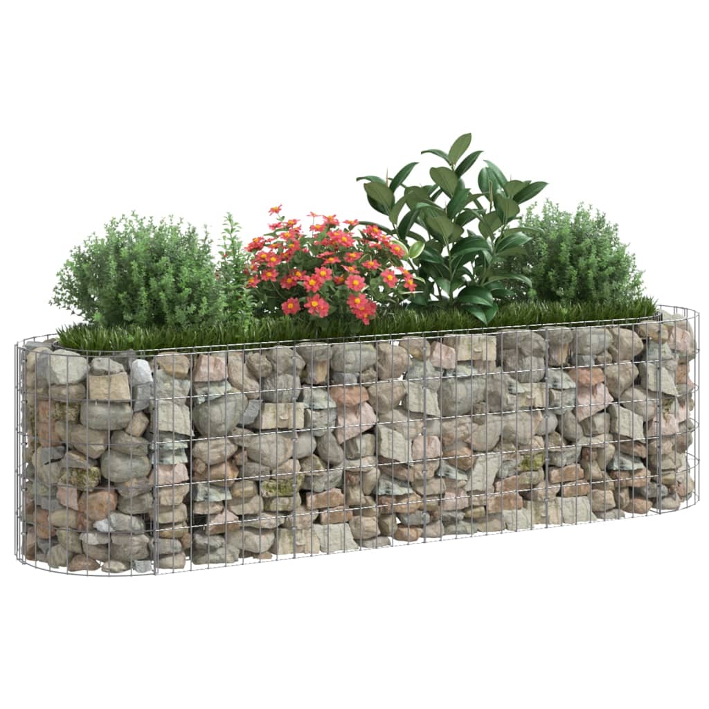 vidaXL Arriate de gaviones de hierro galvanizado Dimensiones 120 x 50 x 50 cm,  190 x 50 x 50 cm,  260 x 50 x 50 cm y mas