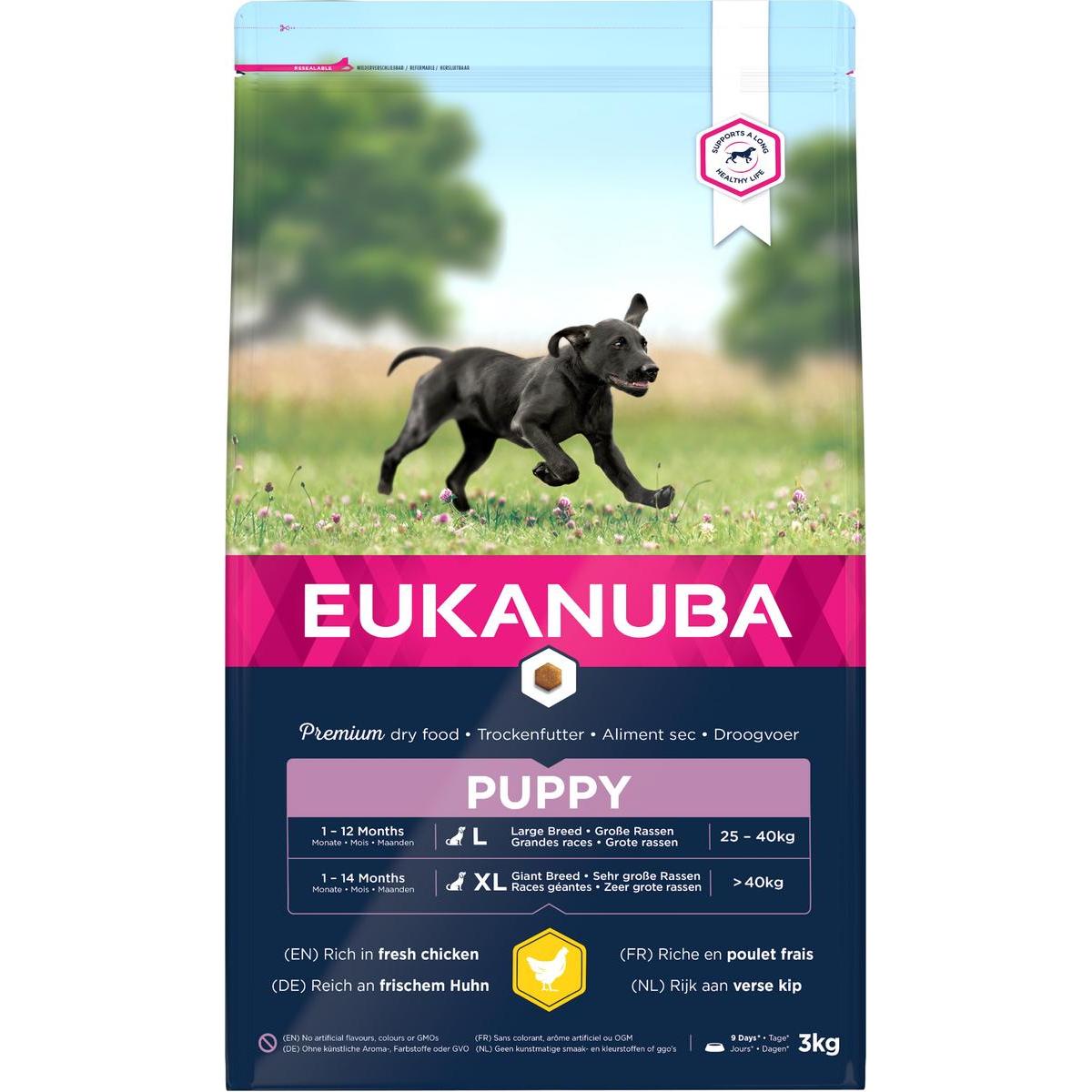 EUKANUBA - EUKANUBA Alimento seco en forma de croqueta para cachorros de raza grande rico en pollo fresco