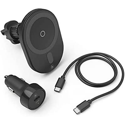 Hama Magcharge Cargador de Coche Rápido Negro para Teléfono Móvil