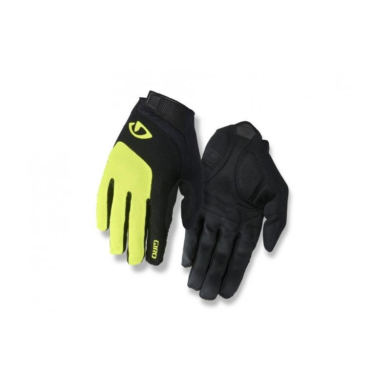Nw-giro Guantes Ciclismo Bravo Gel LF Negro/Amarillo XL - Microfibra Absorbente y Cierre Velcro Bajo Perfil