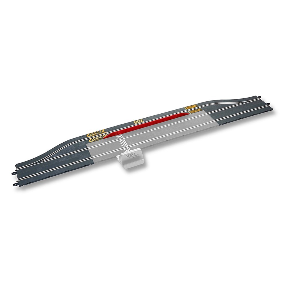 SCX - Set Pit Lane Advance - Accesorios gama Advance para ampliar o mejorar tu pista de carreras o coches de carreras, Scalextric Advance, Juguetes para niños, Ideal para Regalo, Perfecto para niños y adultos