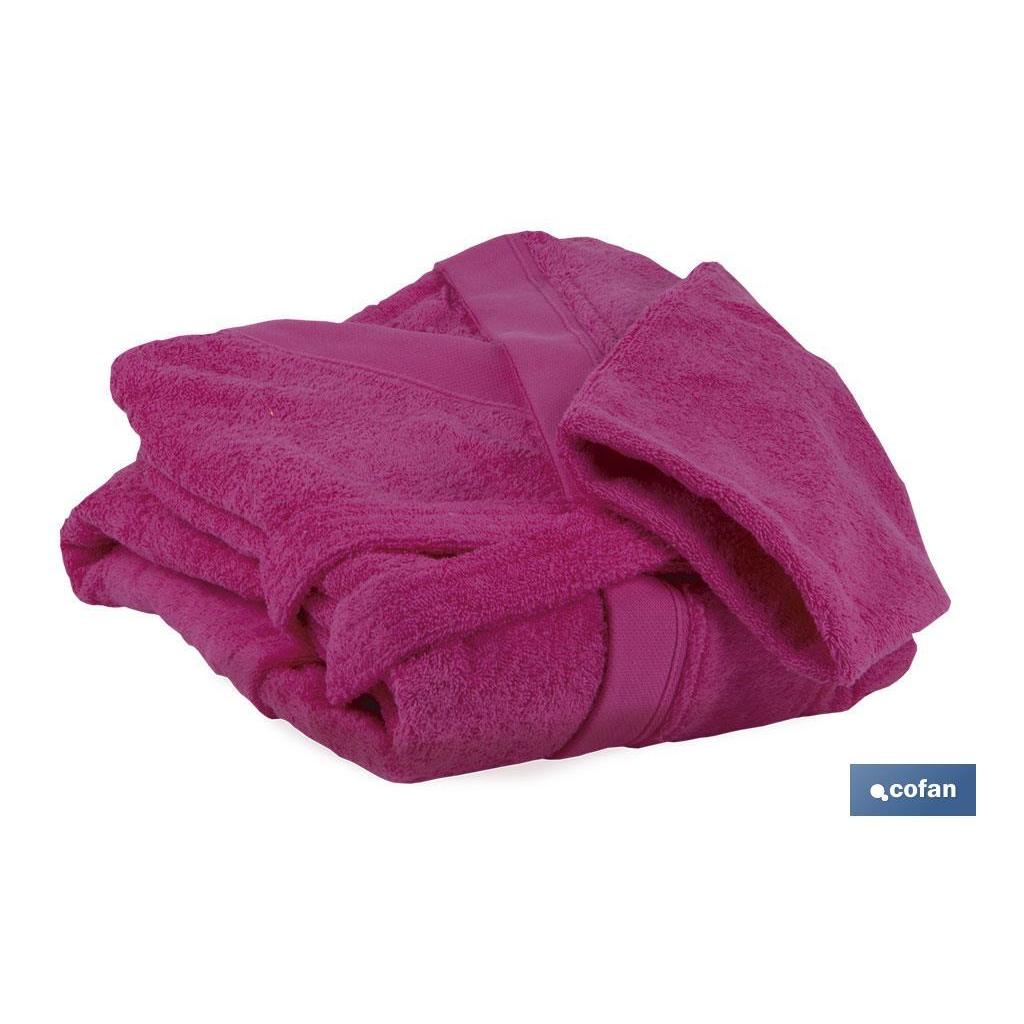 COFAN - Albornoz  Color Fucsia  Modelo Primavera  100 % Algodón  Gramaje 500 g/m²  Varias Tallas
