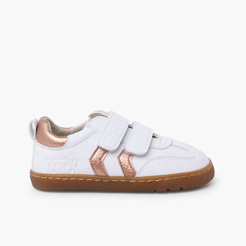 Pisamonas Zapatillas barefoot bandas laterales metalizadas